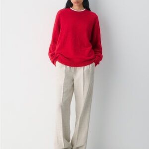 Aritzia Linen Wider Pants in Cream